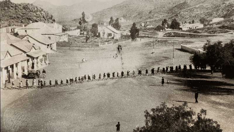 Original Historic Photograph of Springbok - Explore the Rich History of the Town Historic photograph showcasing the history of Springbok, South Africa, featuring key landmarks and moments.